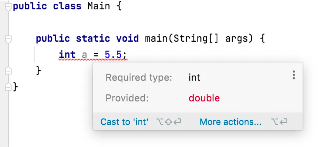 An example of syntax errors found during static code analysis