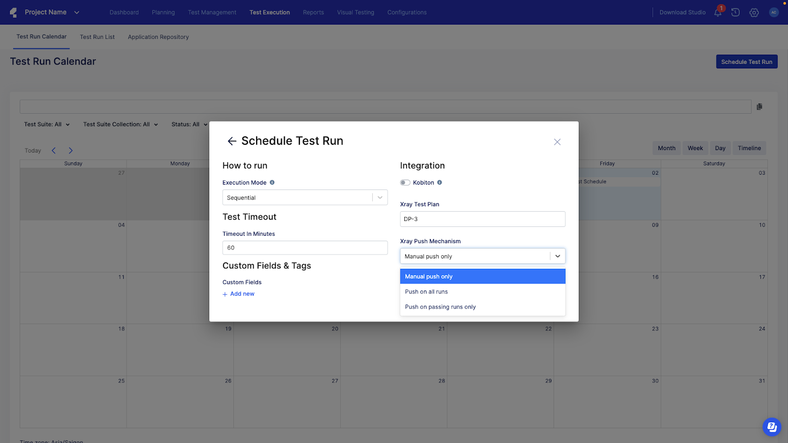 Link a Katalon Test Schedule with an Xray Test Plan or Jira Fix Version