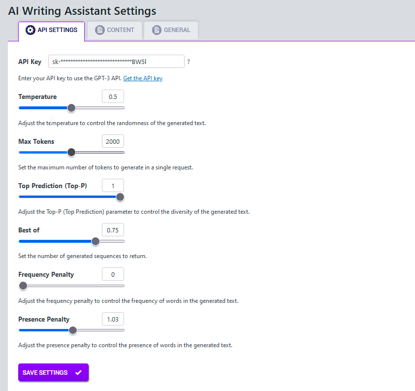 AI Writing Assistant powered by ChatGPT API on Wordpress