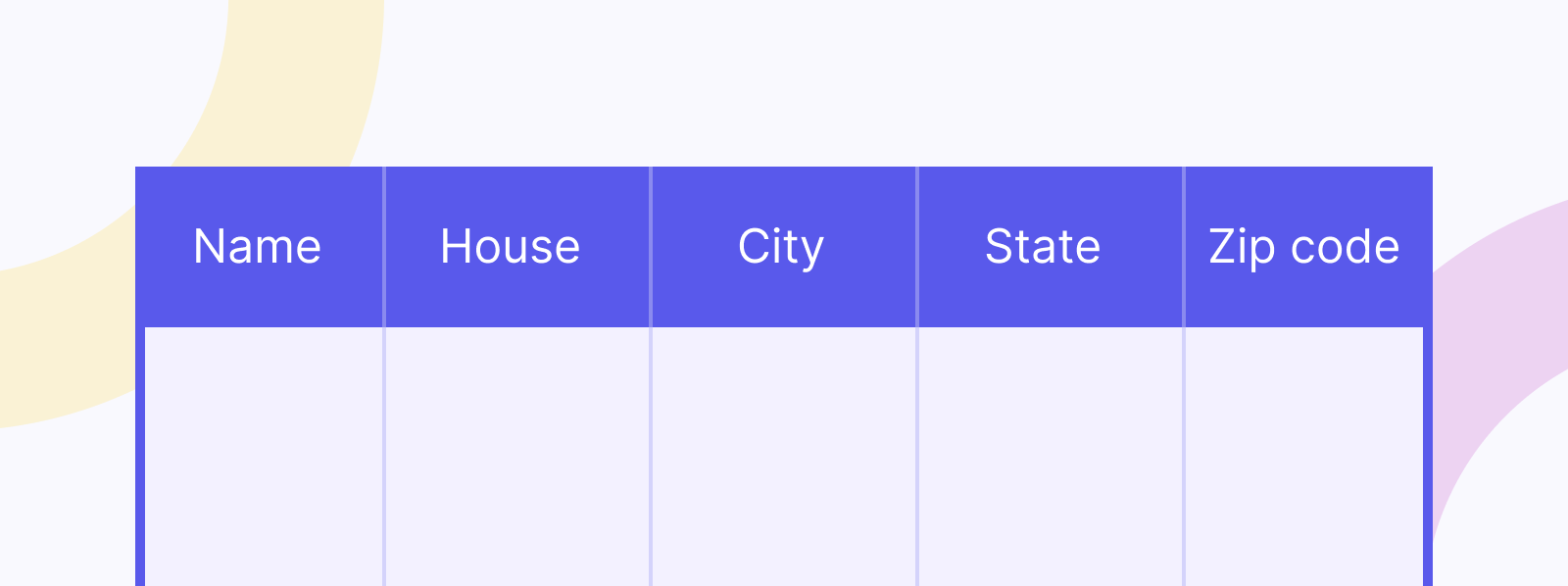 a spreadsheet of test data  